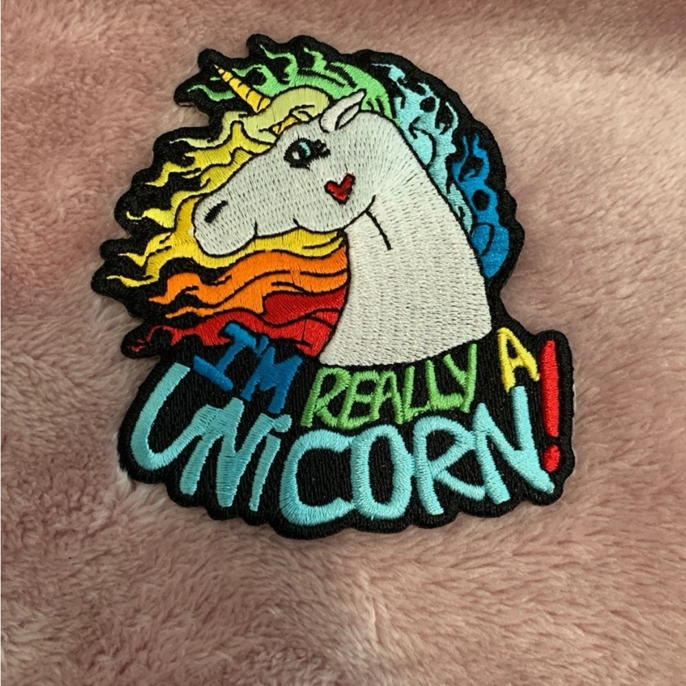 Rainbow Unicorn Iron on Patch